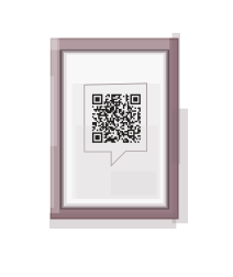 english qr code in a frame