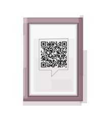 russian qr code in a frame