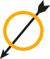 arrow with a black circle